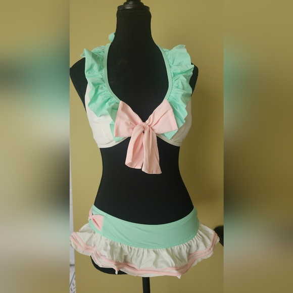 Hot Topic 2 Piece Pastel Sailor Swim Set - Picture 3 of 11